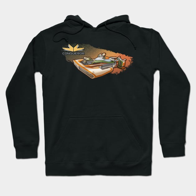 Redout - Graphic Conqueror Technologies Hoodie by 34bigthings